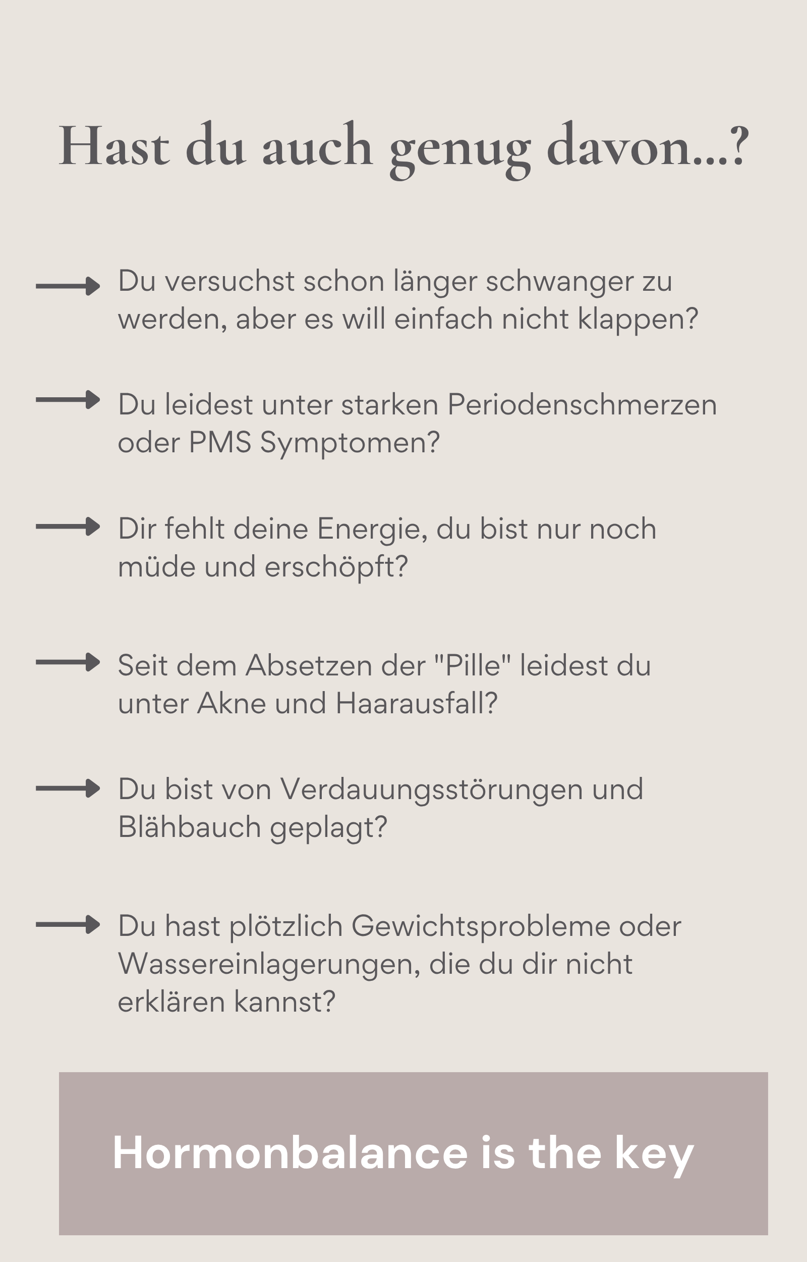 Hast du auch genug davon – Hormonbalance is the key